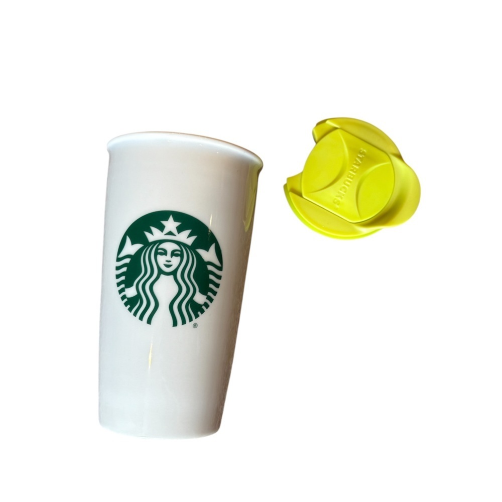 Starbucks Ceramic Tumbler 12 oz To Go Cup Travel Mug & Lid
